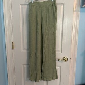 H&M Green Wide Leg Pants